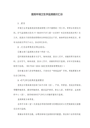 医院环境卫生学监测频次汇总.docx