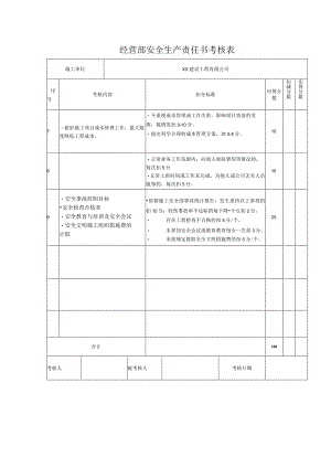 经营部安全生产责任书考核表.docx
