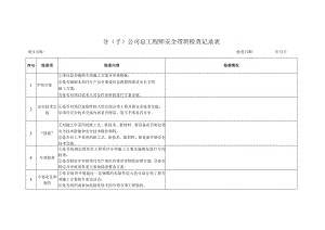 分（子）公司总工程师安全带班检查记录表.docx