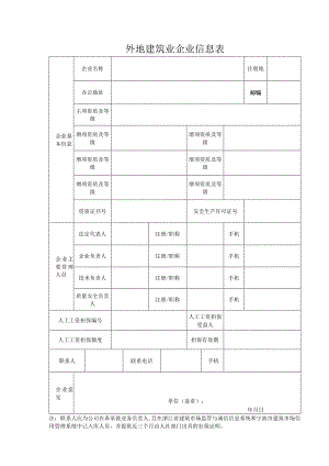 外地建筑业企业信息表.docx