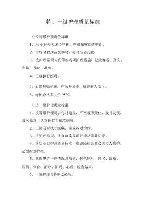 特、一级护理质量标准.docx