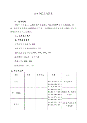 疫情防控应急预案.docx
