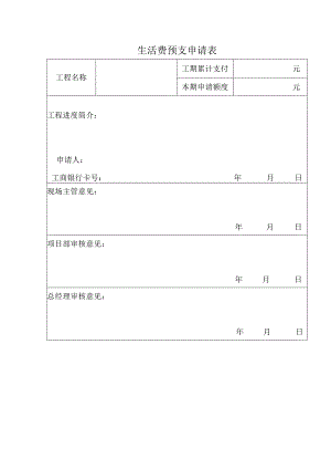 生活费申请费用表.docx