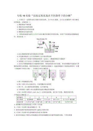 专练16实验“比较过氧化氢在不同条件下的分解”.docx