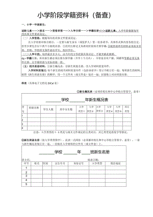 小学阶段学籍资料（说明）.docx