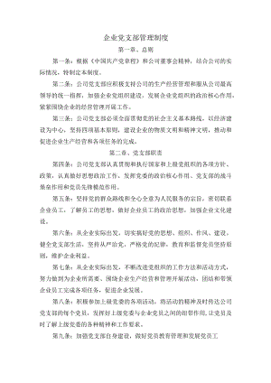 企业党支部管理制度.docx