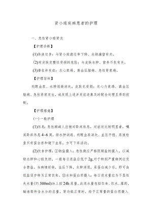 肾小球疾病患者的护理.docx