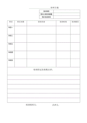 保安个人培训方案表.docx