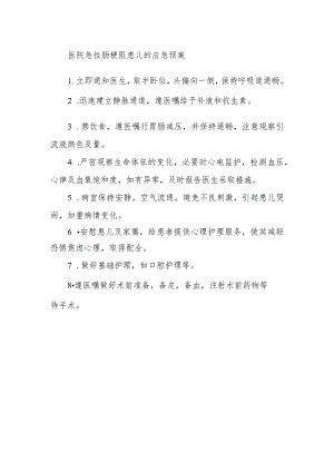 医院急性肠梗阻患儿的应急预案.docx