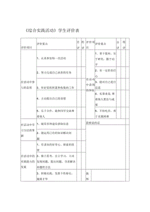 《综合实践活动》学生评价表.docx