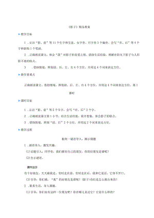 《影子》精品教案.docx