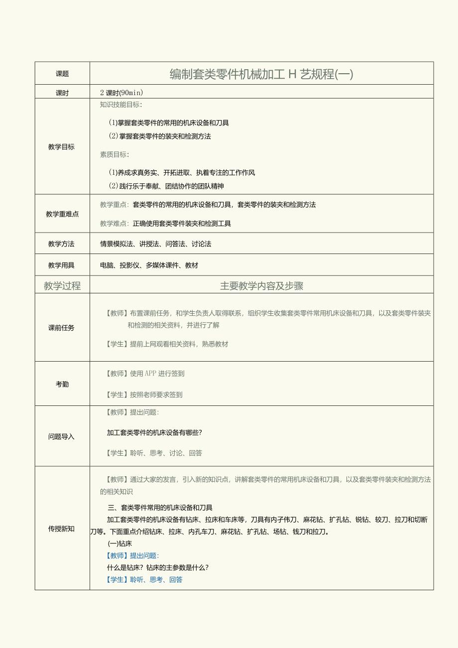 《机械制造工艺》教案第10课编制套类零件机械加工工艺规程(二).docx_第1页