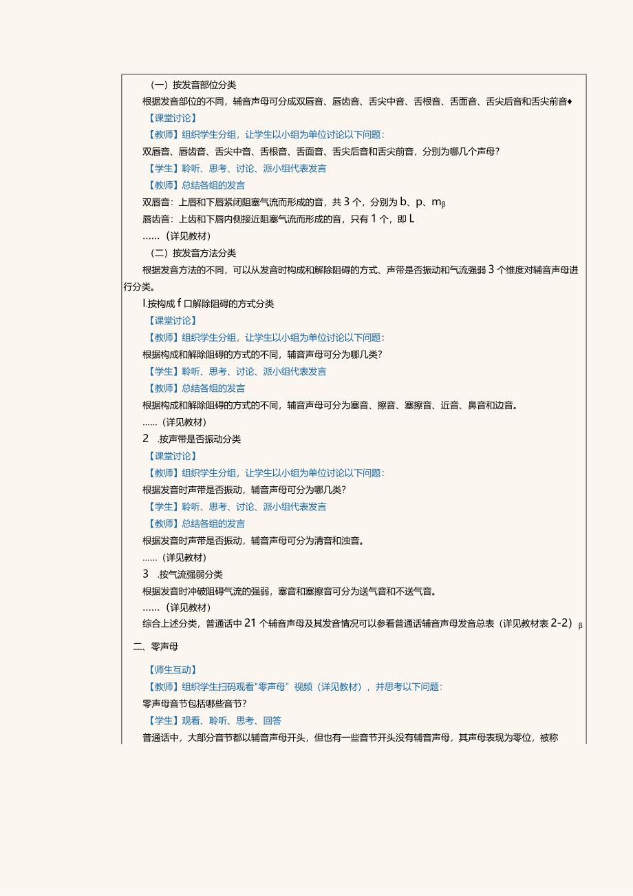 《普通话口语教程(上册)》教案第4课声母简介和声母的发音要领及训练.docx_第2页