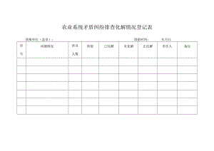 二级单位矛盾纠纷排査化解情况登记表.docx