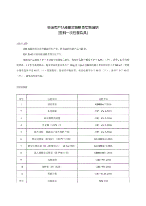 33.贵阳市产品质量监督抽查实施细则（塑料一次性餐饮具）.docx