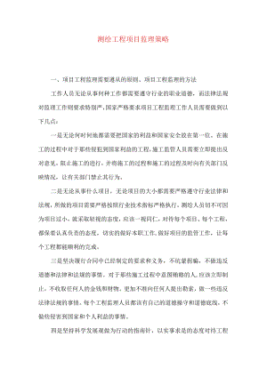 测绘工程项目监理策略.docx