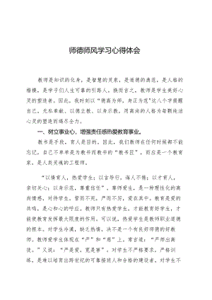 师德师风学习心得体会.docx