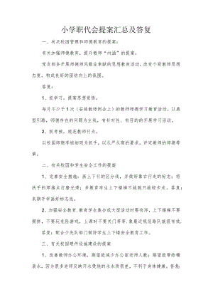 小学职代会提案汇总.docx