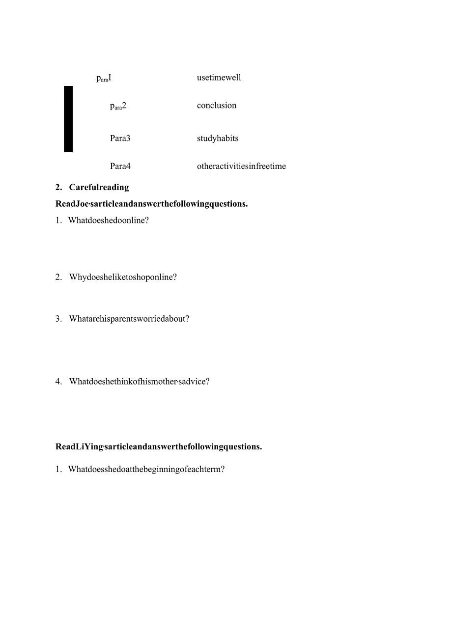 北师大版（2019）必修第一册必修一Unit1LifeChoicesLesson1Lifestyles导学案.docx_第2页