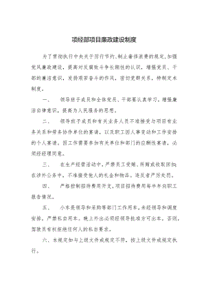 项经部项目廉政建设制度.docx