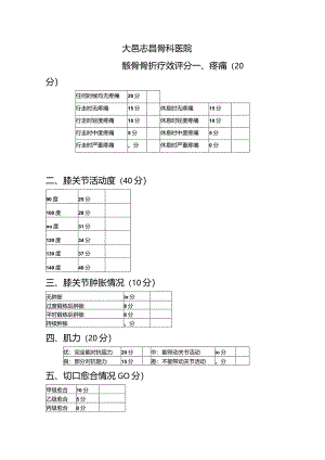 NO.60髌骨骨折术后功能评分.docx