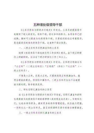 五种准处级领导干部【】.docx