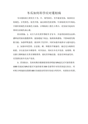 冬瓜如何科学应对蔓枯病.docx