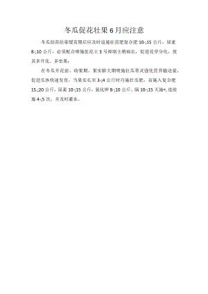 冬瓜促花壮果6月应注意.docx