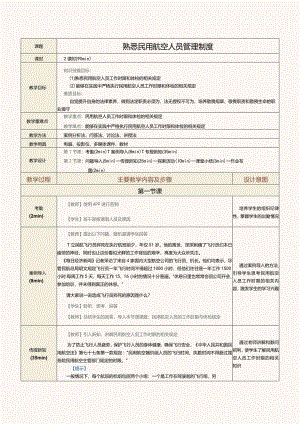 《民航法律法规》教案第12课熟悉民用航空人员管理制度.docx