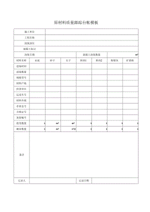 原材料质量跟踪台帐模板.docx