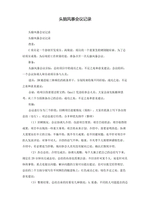 头脑风暴会议记录.docx