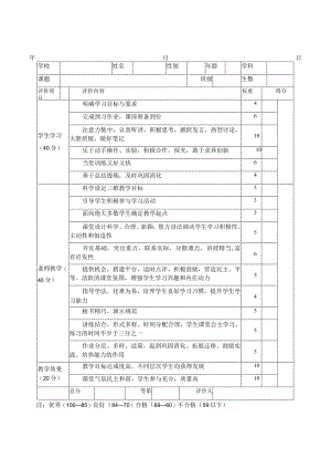 有效课堂教学评价表.docx