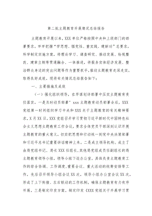 第二批主题教育开展情况总结报告.docx