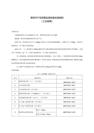 59.贵阳市产品质量监督抽查实施细则（工业硫磺）.docx
