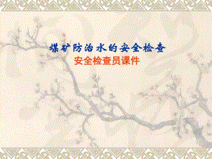 煤矿防治水的安全检查.ppt