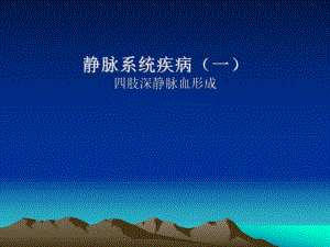 静脉系统疾病.ppt