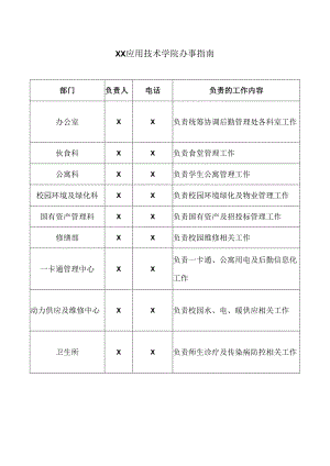 XX应用技术学院办事指南（2024年）.docx