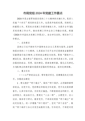 市局党组2024年党建工作要点.docx