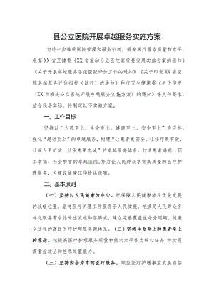 县公立医院开展卓越服务实施方案.docx