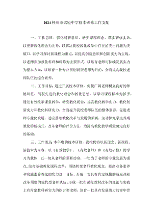 2024林州市实验中学校本研修工作计划.docx