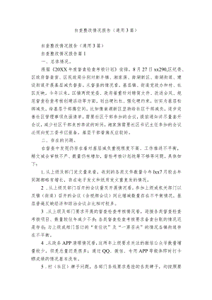 自查整改情况报告（通用3篇）.docx