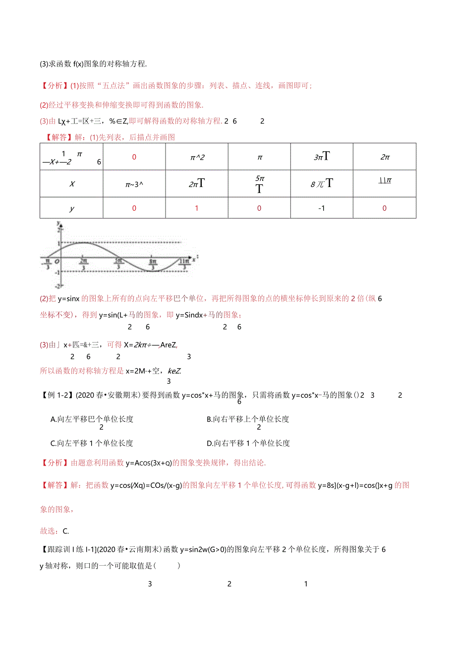 第23讲函数y=Asin(ωx+φ)的图象及应用(讲)(教师版).docx_第3页