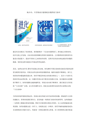 杨少杰：只有集成才能彻底实现跨部门协同.docx