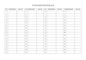 车间劳动防护用品发放记录.docx