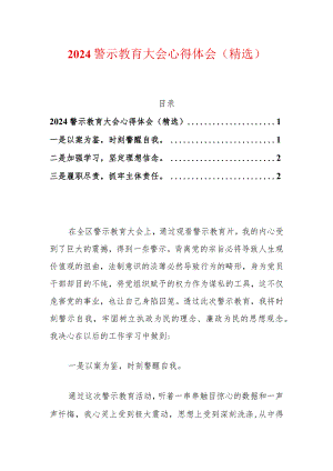 2024警示教育大会心得体会（精选）.docx