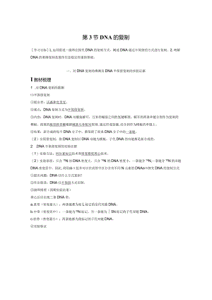 2023-2024学年人教版必修二DNA的复制学案.docx