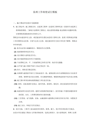 监理工作制度试行模板.docx