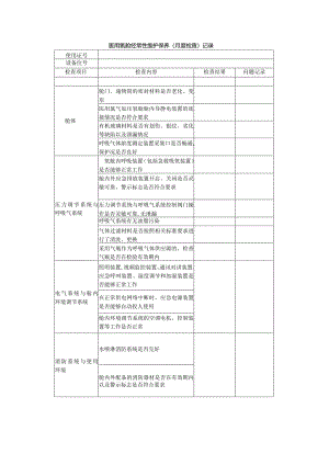 医用氧舱经常性维护保养（月度检查）记录.docx