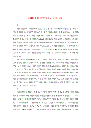 2024年顶岗实习周记版本五篇.docx