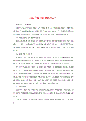 2024年度审计报告怎么写.docx